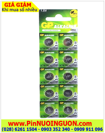 COMBO vỉ 10viên Pin GP A76,LR44, AG13 cúc áo 1.5v Alkaline _Giá chỉ 65.000đ